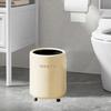 Garbage Can Waste, Paper Bucket, 12L with Wheels Creative Trash Recycling Bin for Bathroom