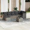 VidaXL Garden Lounge Set 8 Pcs with Grey Cushions Wicker 3217980