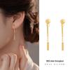 Banyan Tree S925 Silver Korean Tassel Earrings - Summer Fashion Back-Hanging Style for Women