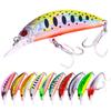 1Pcs Fishing Lure 6cm/5.5g Floating Artificial Hard Bait Bass Wobblers Lures Crankbait Hooks Tackle