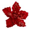 Simulation Christmas Glitter Flower 22cm Christmas Tree Decorations  Home Xmas Decoration