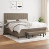 3136929 vidaXL Divan Bed with Mattress Taupe 160x200 Cm Fabric