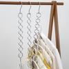 2 Pack Space Saving Hangers For Clothes, Magic Collapsible Clothes Space Saver Metal Hanger Organizer With 360Degree Swivel Hook