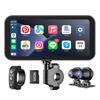 Changer Motorcycle Dash Cam with Auto Large Smartphone Dynamic Brightness IPX7 Engine Music Earphone Mounting Technical Approval Certified Front and