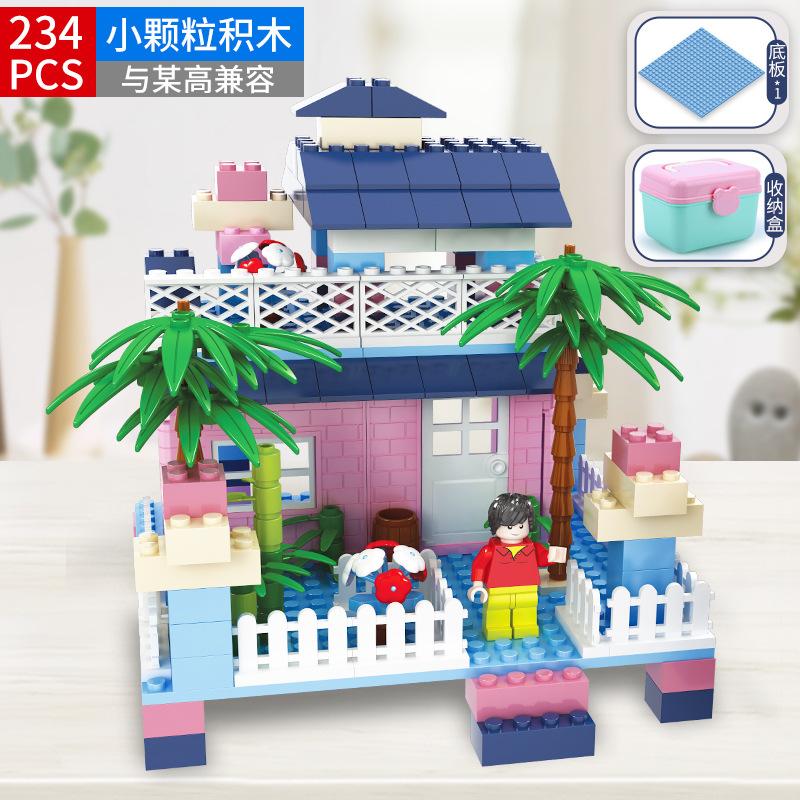 Small Particle Castle Scene Assembled Building Block Children'S Collage Toys Boys And Girls Building Block Toys