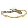 [D6749] - Gold Plated Bracelet 'Tentation' White Gold - 62 Mm 10 Mm