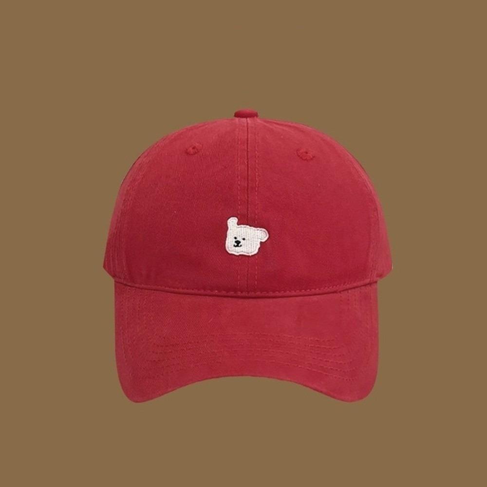 Korean Puppy Embroidery Cap Cotton Snapback Hat Trend Men Women Baseball Cap Outdoor
