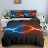 Thunder and Lightning Duvet Cover Set Cloud Natural Disaster Landscape Bedding Set for Kid Teen Adult Polyester Comforter Cover