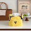 Cute Plush Puppy Tissue Box Car Home Kawaii Plush Tissue Boxes Removable Tissue Storage Container Desktop Paper Organizer