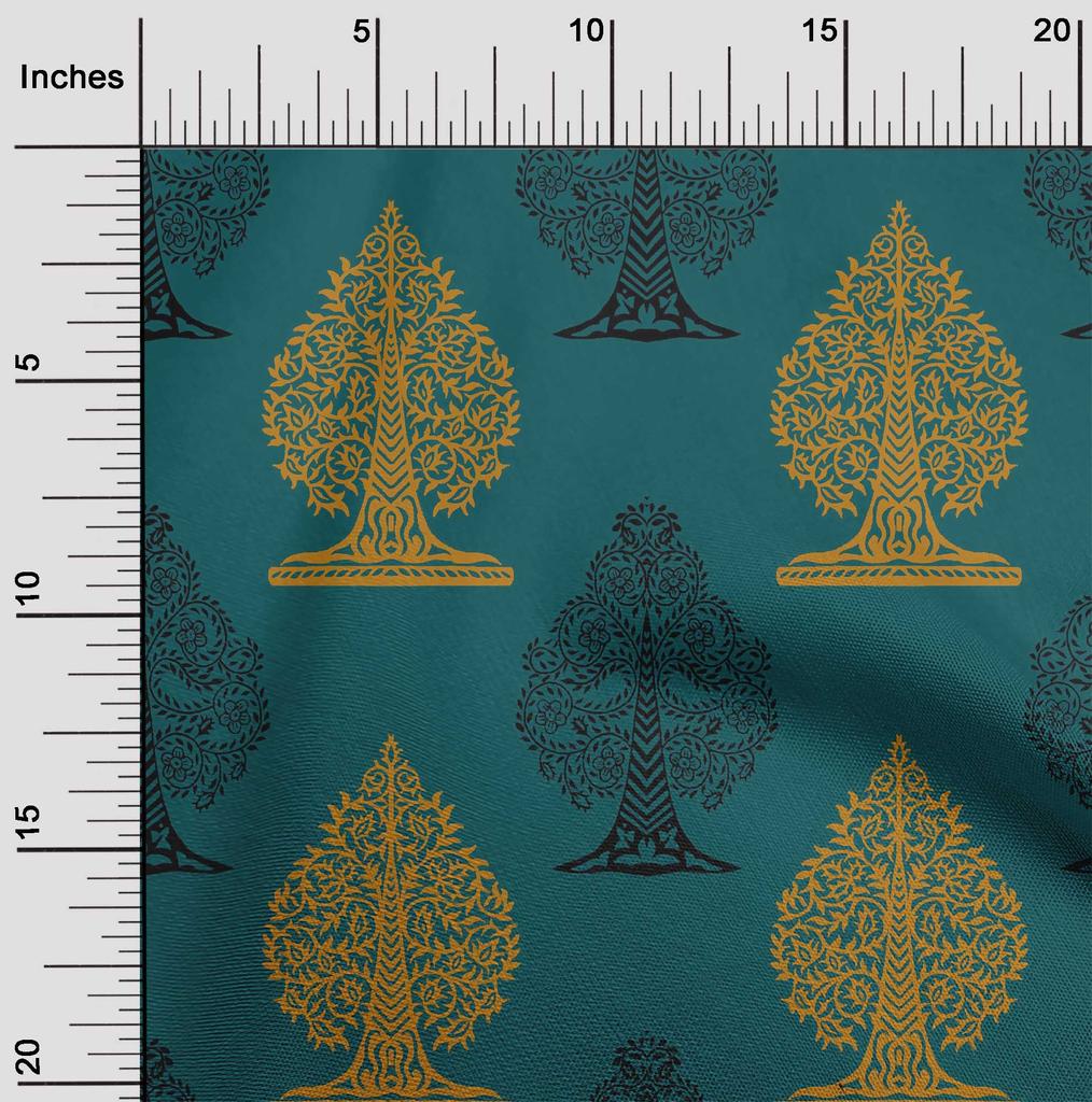 oneOone Cotton Flex Blush Pink Fabric Floral & Flying Swan Block Craft Projects Decor Fabric Printed By The Yard 40 Inch