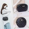 2024 Women's Round Embroidered Shoulder Bag: New Fashion Mini Crossbody with Diamond Chain - Perfect for Phone and Gifts