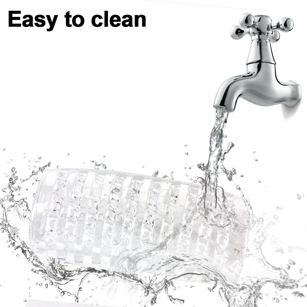 Transparent Male Masturbator Artificial Pussy Vaginal for Men 18 Glans Sucking Penis Pump Spikes Exerciser Sex Toys Erotic