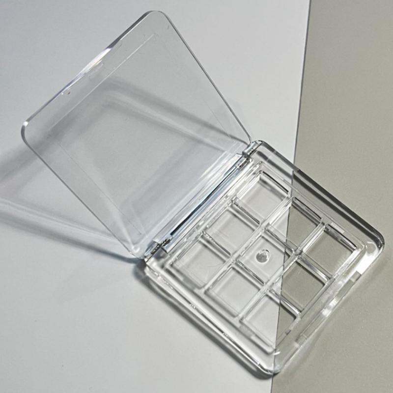 9 Grids Empty Eyeshadow Case Palette Eye Makeup Storage Dish For Women Girls Makeup Beginners Diy Eye Shadow Tool