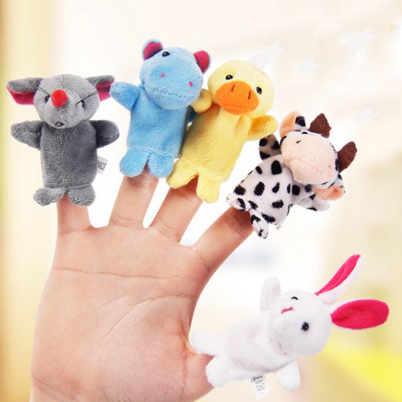 Creative Baby Toys Hot Cloth Finger Puppets 10PCS Boys Hand Educational Toy Cartoon Girls Doll Hand Puppet Family Animal Cute