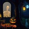 Halloween Ghost Mirror LED Haunted Mirror with Hologram Skeleton for Halloween Party