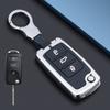 Alloy Car Flip Key Case Cover For Volkswagen VW Polo Golf Passat Tiguan Beetle Caddy T5 Up Eos Skoda Octavia Seat Leon Altea