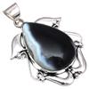 Pendant Grey Botswana Agate Gemstone Mother'Day Gift Silver Jewelry 2"