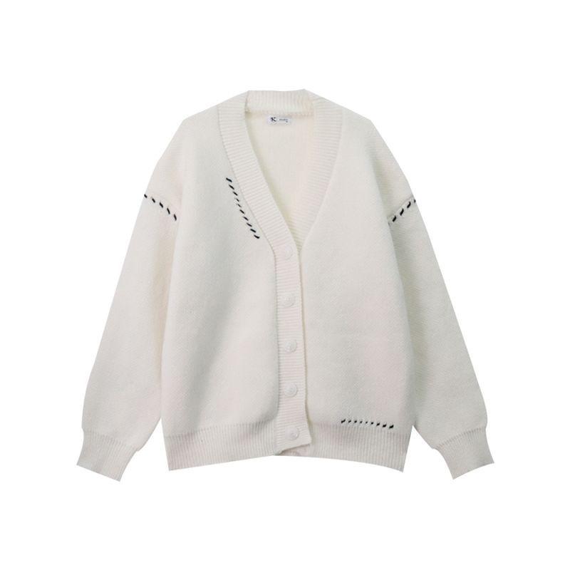 Autumn and Winter Sweater Women's Retro Lazy Wind Loose Tops Knitted Cardigan Jacket Tide