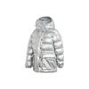 Stella McCartney Metallic Quilted Warm Windproof Jacket Women Jacket Silver FU3608