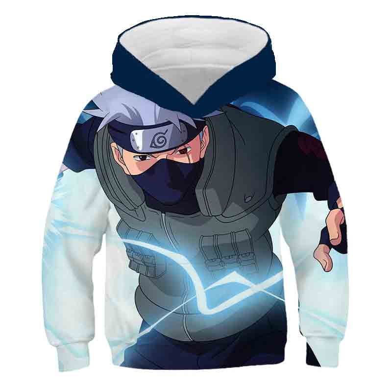 2023 New Naruto Hoodie Animation Kids 3D Printed Fashion Sweatshirts Boys Girls Kids Pullovers Street Wear Coats 3-14 Years Old