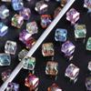 Crafts Beads for Jewelry Making Loose Earrings Bracelet Pendants 8mm DIY Part Resin Czech Crystal Cube Square Faceted 20pcs/bag UV Plated