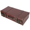 Wooden Suitcase Retro Vintage Storage Box Large Capcity Decorative Storage Case for Home Collection Supplies Photography Props