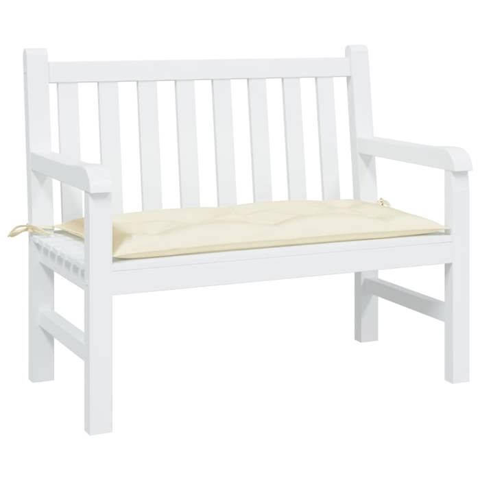 VidaXL Garden Bench Cushion, Bench Cover with String Ties, Waterproof Outdoor Cushion, Cream 100x50x7 Cm 361566