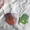 2Pcs/Set Hand of Fatima Incense Sticks Base Silicone Mold DIY Yoga Cement Plaster Flower of Life Incense Holder Tray