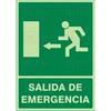 SIGNAL 901 PLAST.297x210''S.EMERG.LEFT''LUM. EMERGENCY EXIT LEFT ARROW(LETTER-PICTOGRAM)