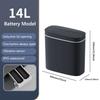 14L Automatic Trash Bin with Lid Intelligent Touchless Trash Can IPX5 Waterproof Electric Garbage Bin for Narrow Space Bathroom