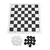 Checkers Set Educational Portable Foldable PU Leather Board Draughts Board Game for Children Adults