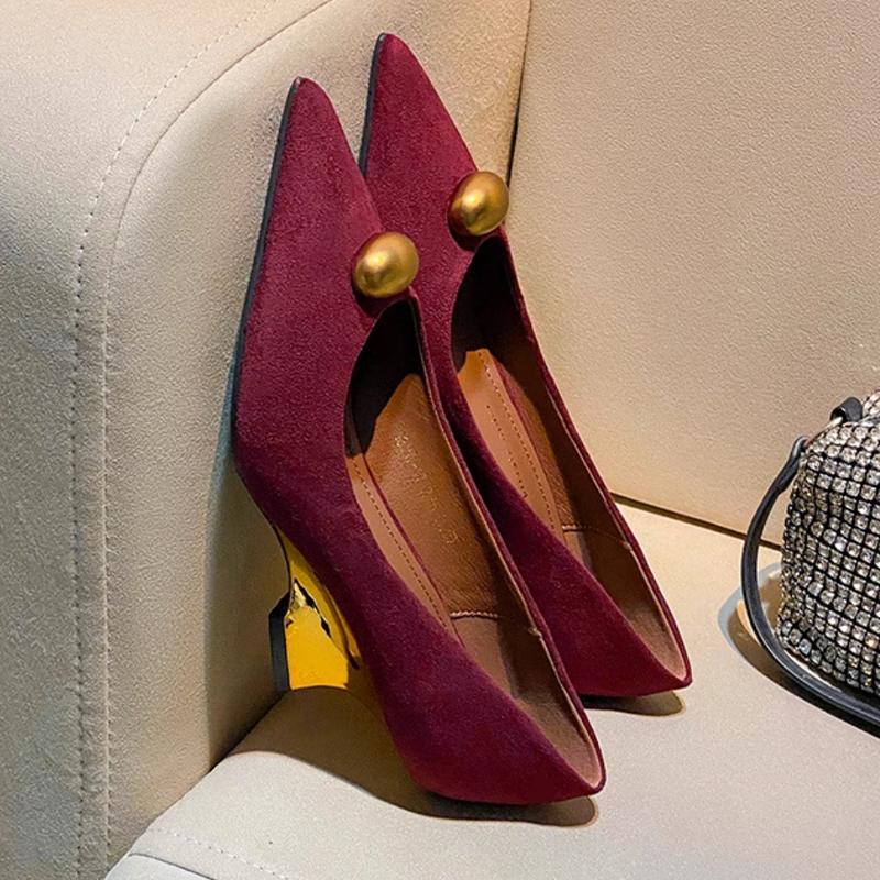 Pointed Toe Women High Heels Shoes Shallow Wedges Sexy Fashioin Shoes Summer Dress Woman Pumps 2025 Designer Chaussure Femme