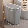 Compact Bathroom Corner Trash Can with Press-Down Lid