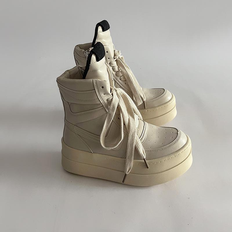 Fashion Shoes for Women Women's Ankle Boots Trendy Retro High-top Women's Shoes Fashion Casual Chunky Platform Luxury Designer Sneakers