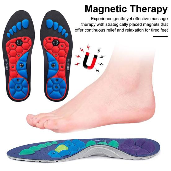 1 Pair Orthopedic Acupressure Insoles Pain Relief Lightweight Reflexology Massage Insoles Comfortable Foot Support