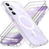 Protective Case - BOOLING - for Samsung Galaxy S24 Plus - with 2 Tempered Glasses - Magnetic Circle - Transparent