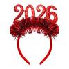 Glittering 2026 New Year Headband With Festive Number Decors For Adults Kids Holiday Parties Christmas Celebrations