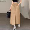 Women Casual Elastic Waist Loose Summer Skirts