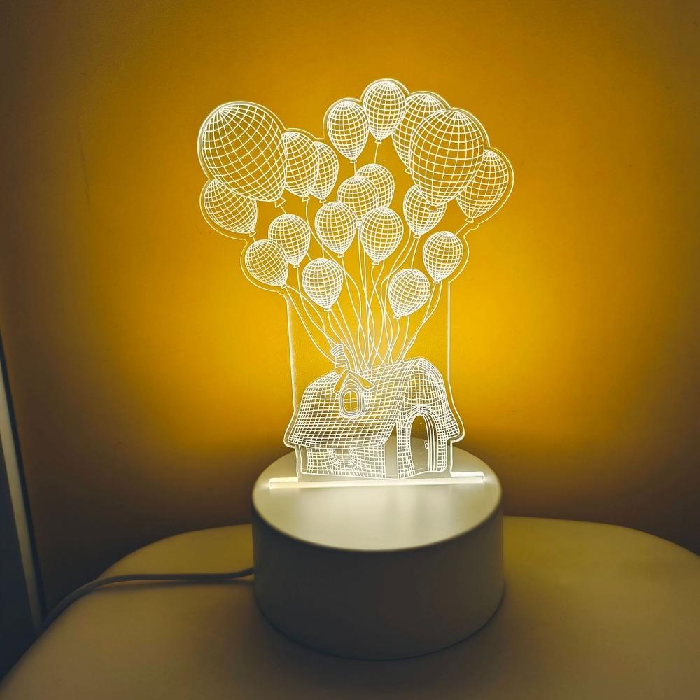 Creative Led Night Light Usb Plug Night Light Monochrome Bedside 3d Night Light