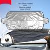 200*70CM Car Sunshade and Snow Shield - Windshield Cover for Snow Protection, Silver Coated Cloth, 190T