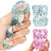 New Gummy Bear Bear Squishy Fidget Toys Soft Funny Squishy Ball Cute Stress Relief Toy for Kids Easter Basket Stuffers