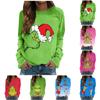 Women's Casual Fashion Christmas Print Long Sleeve Pullover Casual Sweatshirt