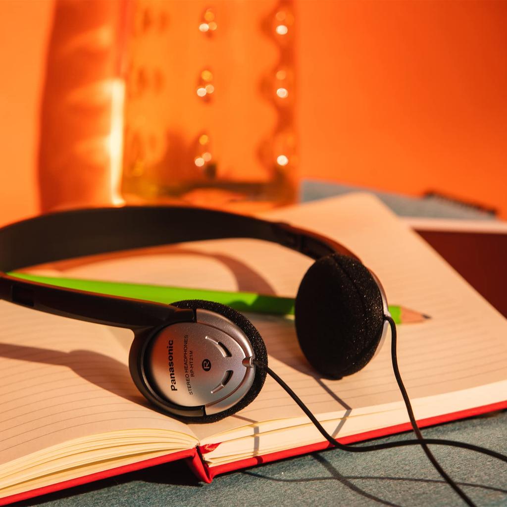 Panasonic Headphones Lightweight Earphones with Mic and Bass and Clear Natural Jack for Phones and Work from Home On-Ear XBS, Sound, 3.5mm Laptops, -