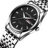 Brand New Design Business Men Watch Steel Waterproof Date Week Clock Male Quartz Watch