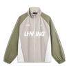 Li-Ning Windproof Water-Repellent Color-Block Letter Print Sports Jacket Unisex Jacket Mica-Gray AJDT741-4