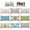 Bike Bird Geometric Pattern Throw Pillow Case Cushion Cover Sofa Bed Car Decor