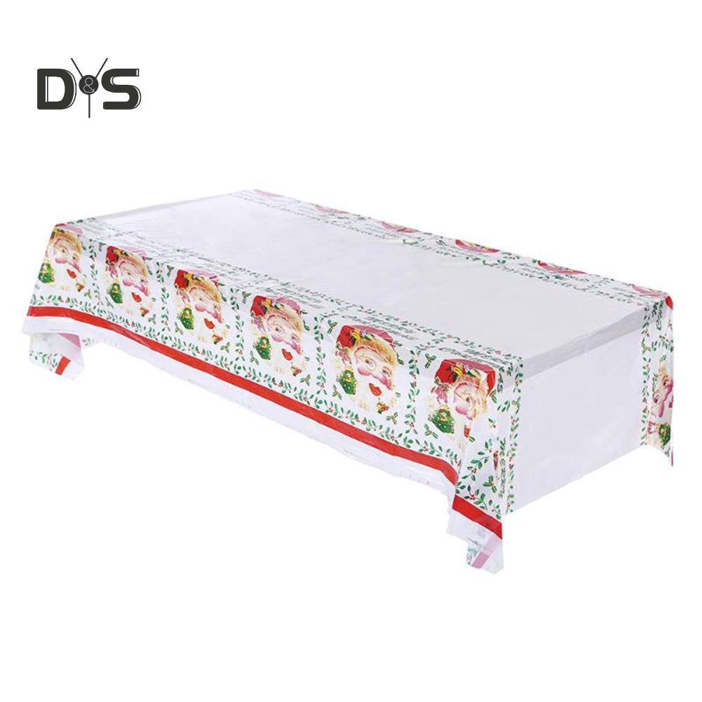 Waterproof Santa Snowman Tablecloth Dinner Table Cover Decor