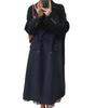 TASOGARA Честерфилд Лонг Плюс Свободный Идеально для Зимних Прогулок Женское Пальто, Длина, Размер, Подчеркивающее Фигуру, Посадка, Толстое, Простое, Стильное, (Дж. П.,