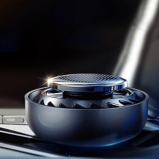 Car Accessories Air Freshener Solid Solar Power Spin Fan Car Accessories Aromatherapy Fragrance Diffuser Ornament