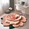 Floral Floor Mat Realistic 3D Visual Effect Flower Carpet Absorbent Floor
